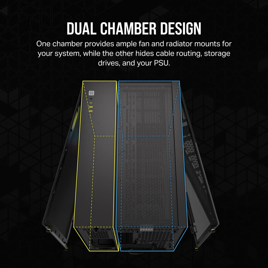 Corsair iCUE LINK 2500X RGB - Micro ATX Mid Tower Case in Black