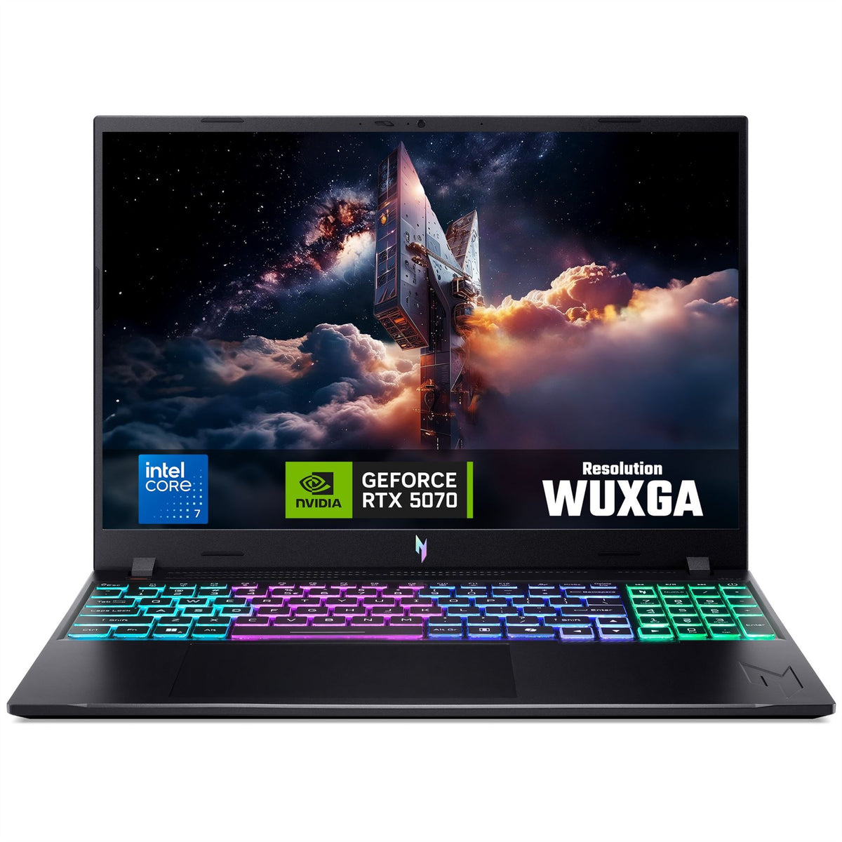 Acer Nitro V16 (ANV16‑I31) gaming laptop – Intel Core 7 240H, NVIDIA RTX 5070, 16" 120Hz WUXGA (1920×1200), 16GB DDR5, 512GB SSD