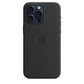 Silicone Case with MagSafe for iPhone 15 Pro Max in Black