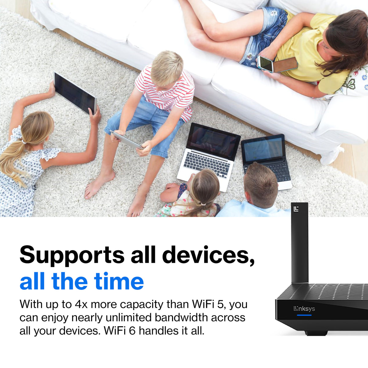 Linksys Hydra 6 - Dual-band (2.4 GHz / 5 GHz) wireless router in Black