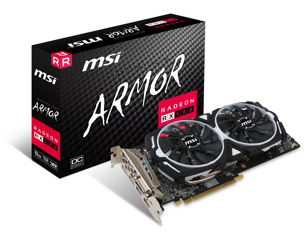 MSI ARMOR OC - AMD 8 GB GDDR5 Radeon RX 580 graphics card