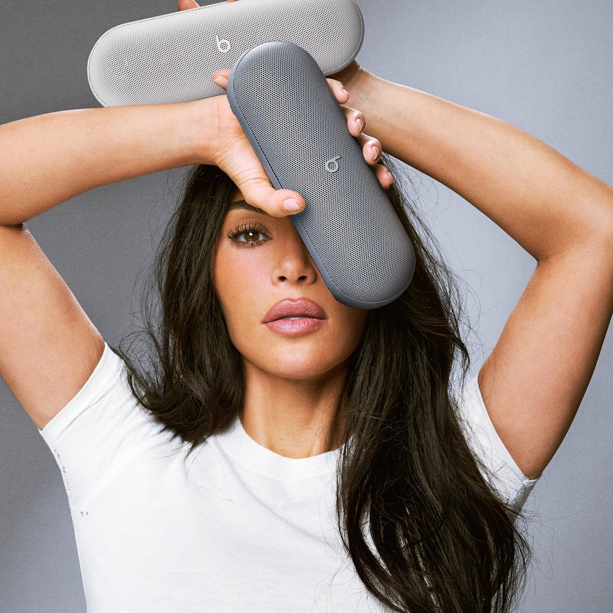 Beats Pill x Kim Kardashian Wireless Bluetooth Speaker in Light Gray