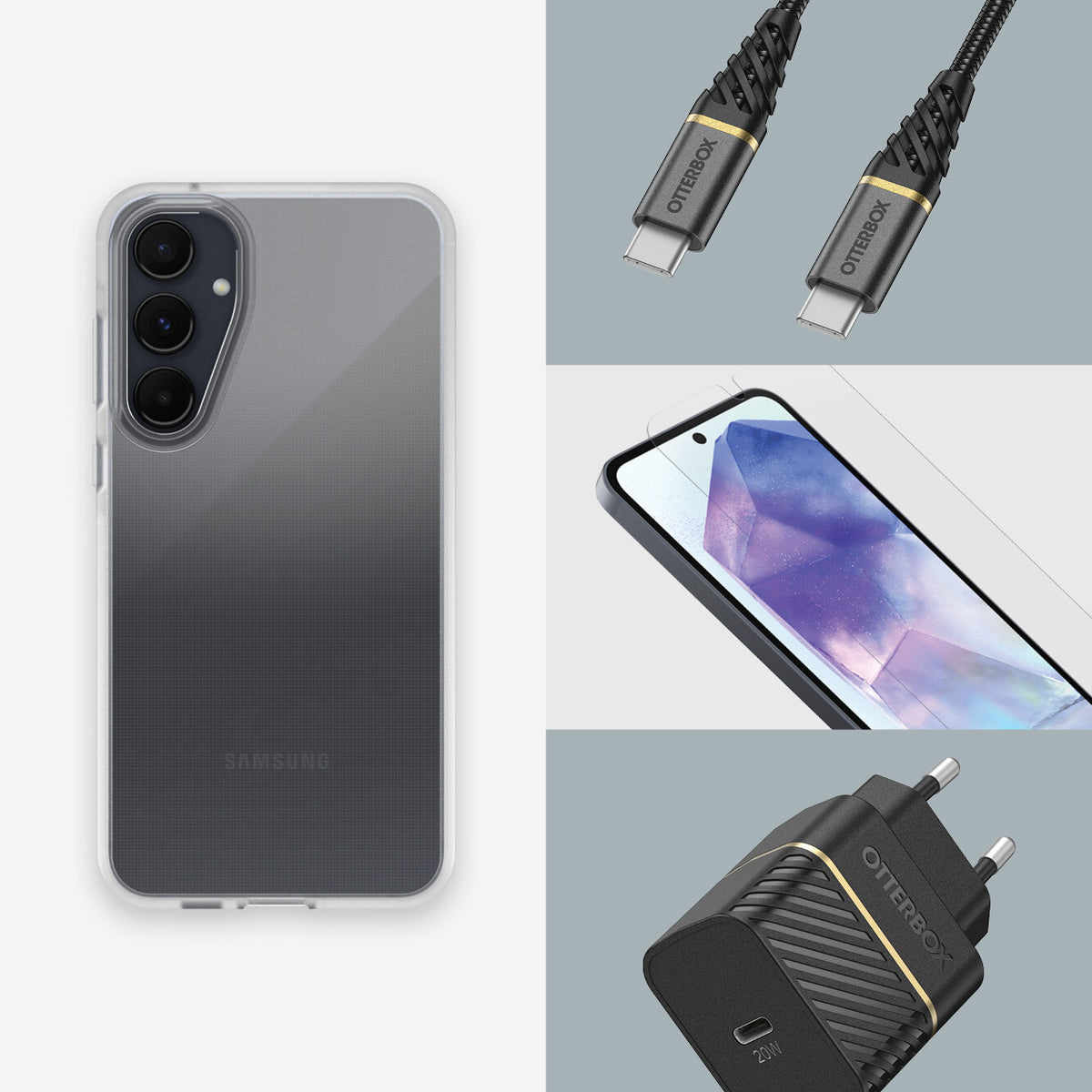 OtterBox React Series Case for Galaxy A55 (5G) in Clear