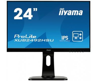 iiyama ProLite XUB2492HSU-B1 LED display 60.5 cm (23.8&quot;) 1920 x 1080 pixels Full HD LCD Black Monitor