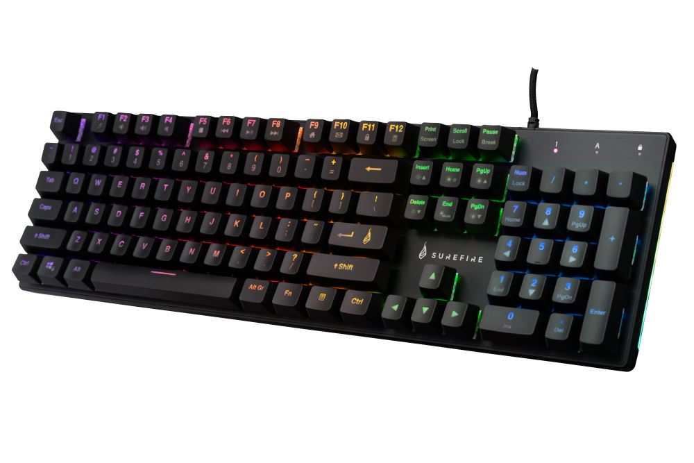 SureFire KingPin M2 keyboard Gaming USB QWERTY US English Black, Metallic
