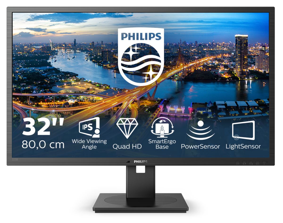 Philips B Line 325B1L/00 Computer Monitor 80 cm (31.5&quot;) 2560 x 1440 pixels 2K Ultra HD LCD Black