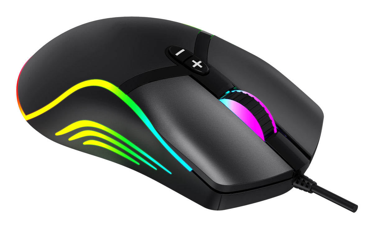 Varr Gaming USB-A Wired Optical RGB Mouse - 6,400 DPI