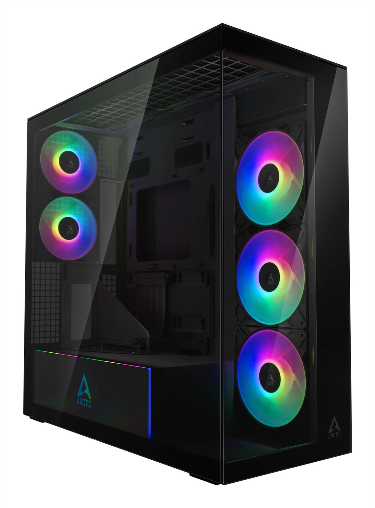 ARCTIC Xtender VG (Mirror Black) Premium E-ATX PC Case with Vertical GPU Mounting