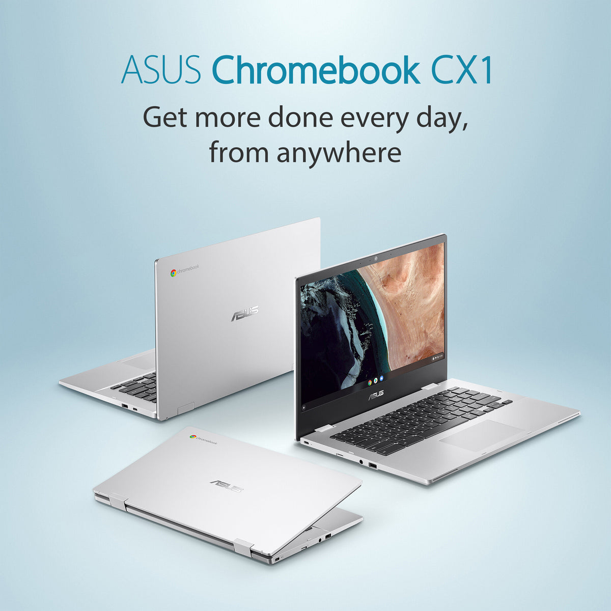 ASUS Chromebook CX1400CKA-EK0078- 35.6 cm (14") - 64 GB - 4 GB - Wi-Fi 6 - ChromeOS - Silver