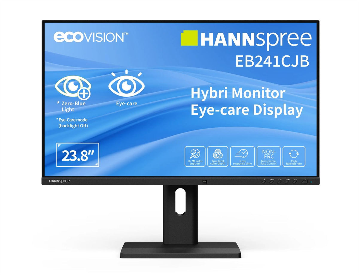 Hannspree Hybri Monitor EB241CJB computer monitor 60.5 cm (23.8") 1920 x 1080 pixels Full HD LCD Black