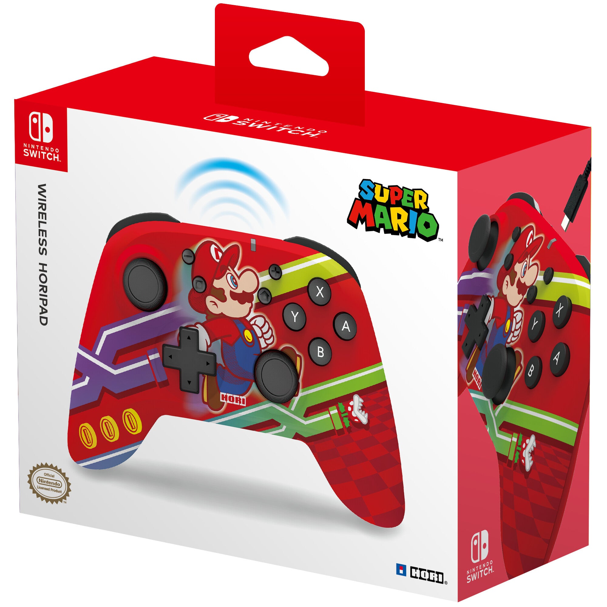 Hori HORIPAD Bluetooth Wireless Gaming Controller for Nintendo Switch Super Mario