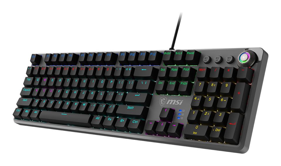 MSI FORGE GK310 RED UK keyboard Gaming USB QWERTY UK International Black