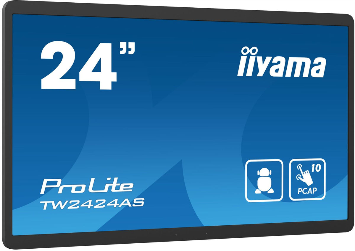 iiyama TW2424AS-B1 computer monitor 60.5 cm (23.8") 1920 x 1080 pixels 4K Ultra HD Touchscreen Black