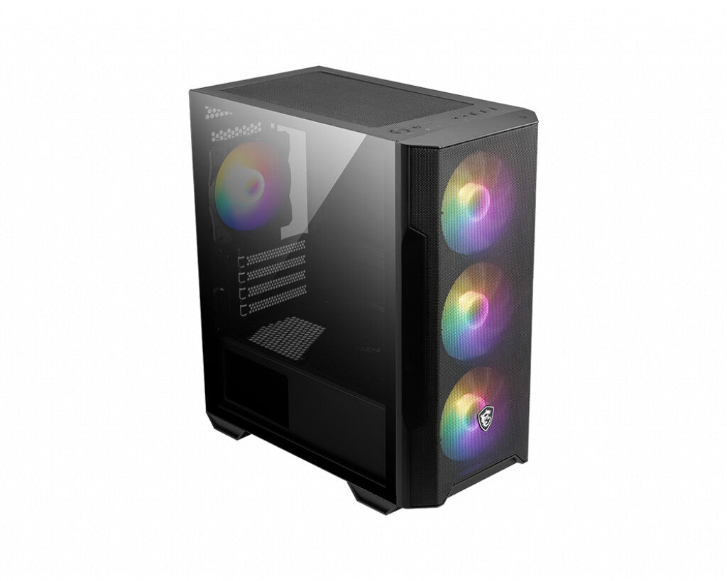 MSI MAG FORGE M100R - MicroATX Mini Tower Case in Black / Transparent