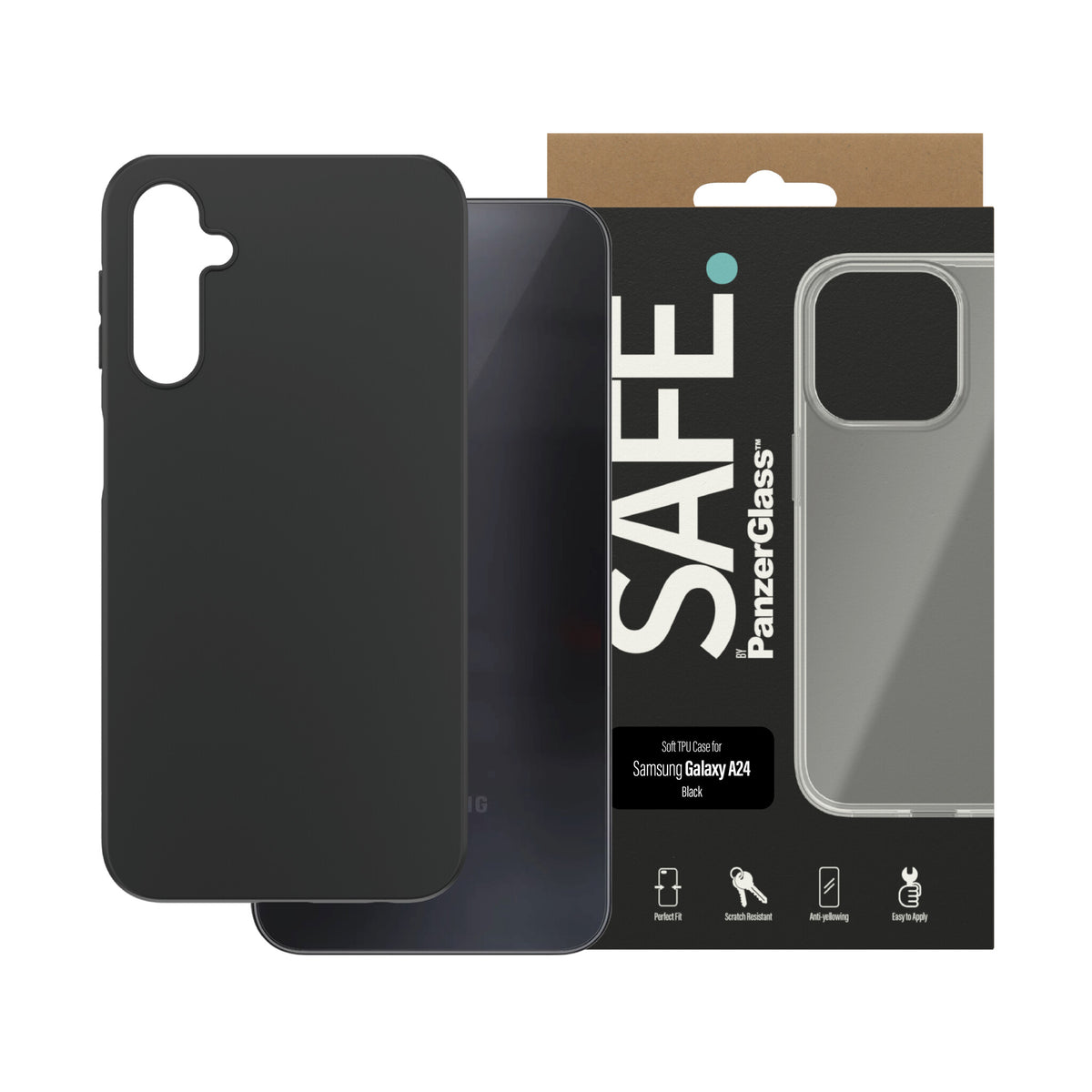 PanzerGlass SAFE. mobile phone case for Galaxy A24 in Transparent