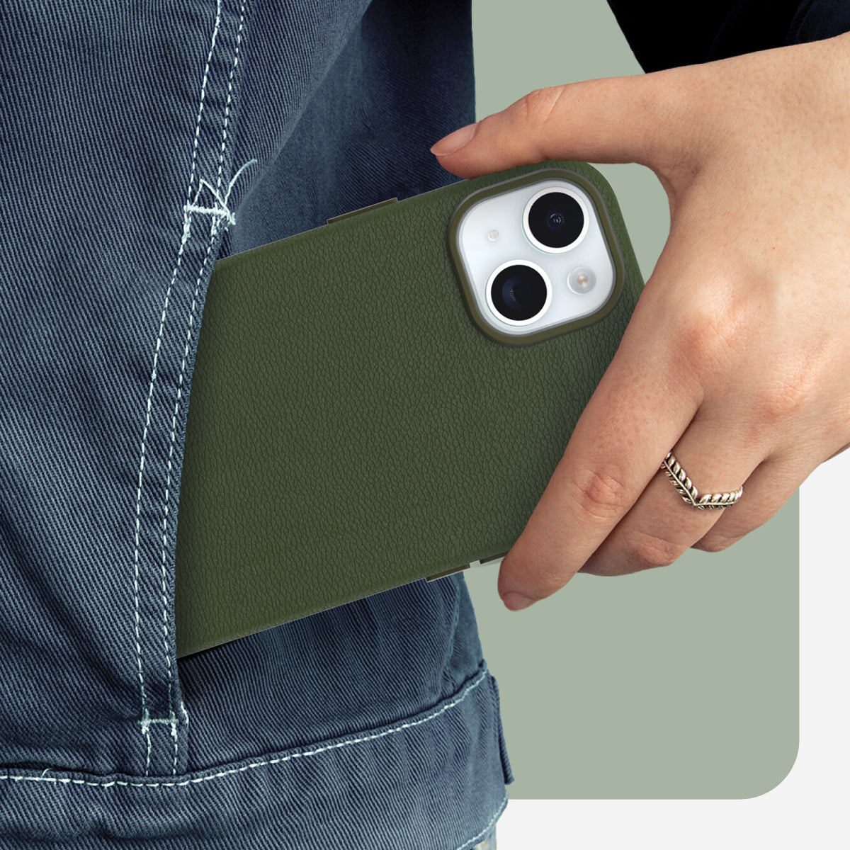 OtterBox Symmetry Cactus with MagSafe for iPhone 14 Plus / 15 Plus in Cactus Grove