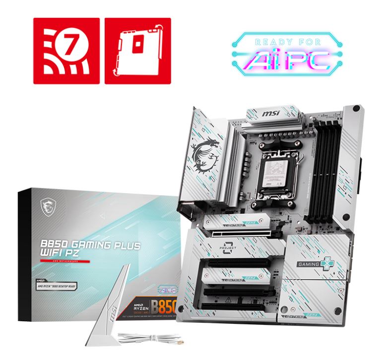 MSI B850 GAMING PLUS WIFI PZ motherboard AMD B850 Socket AM5 ATX