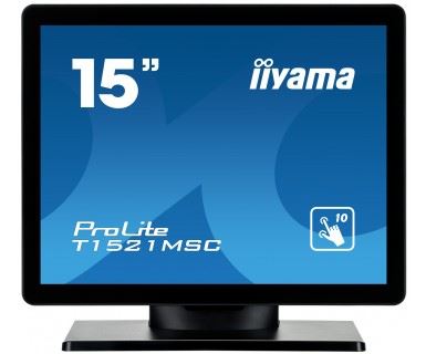 iiyama ProLite T1521MSC-B1 Computer Monitor 38.1 cm (15&quot;) 1024 x 768 pixels LED Touchscreen Tabletop Black