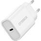 OtterBox Fast Charge | Euro Plug Standard USB-C 20W Wall Charger in White