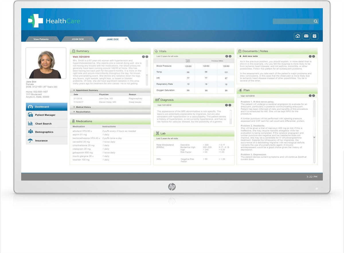 HP Healthcare Edition HC271p 68.6 cm (27") 2560 x 1440 pixels Quad HD LED White Monitor