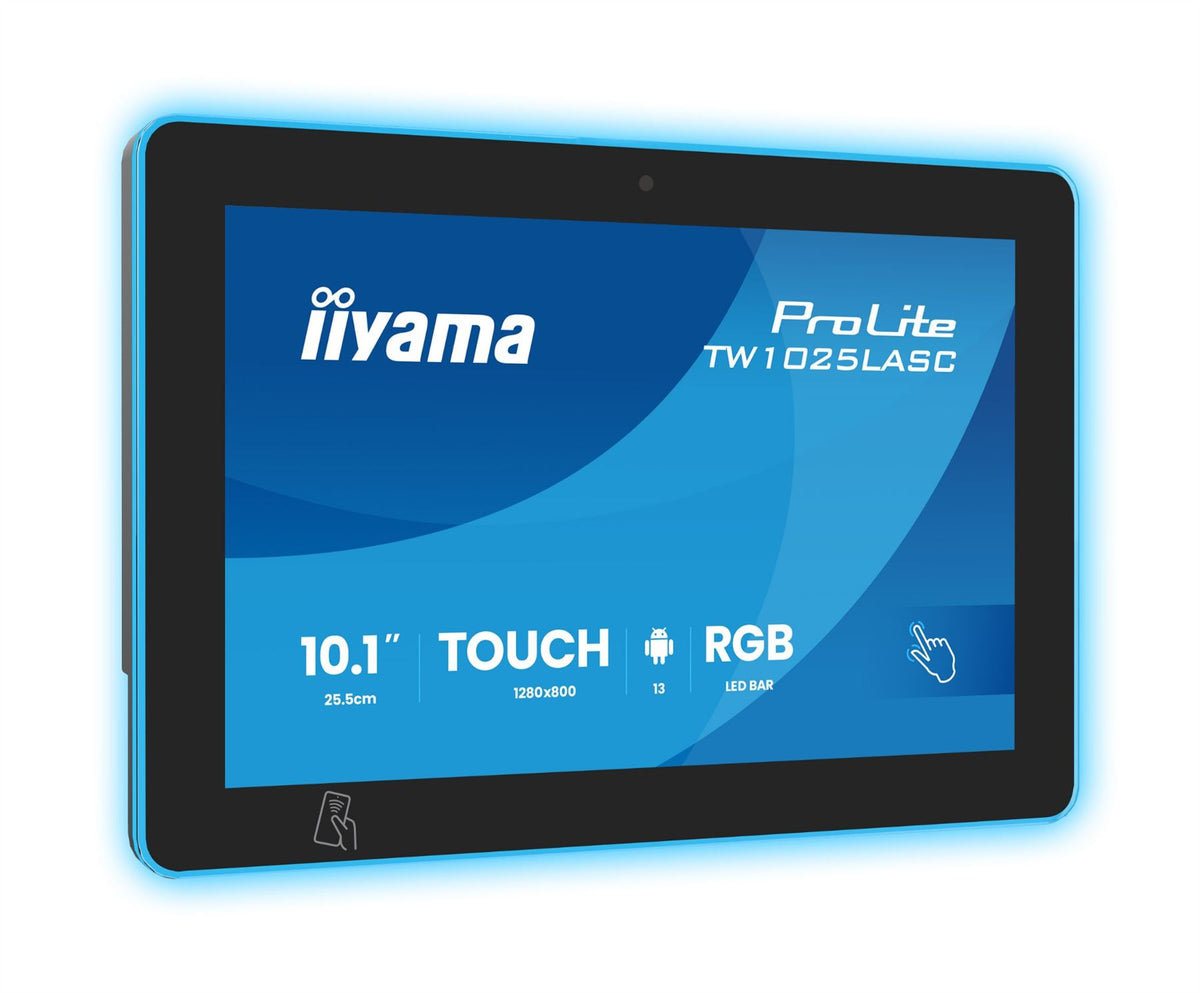 iiyama ProLite TW1025LASC-B3PNR computer monitor 25.6 cm (10.1") 1280 x 800 pixels WXGA LED Touchscreen Multi-user Black