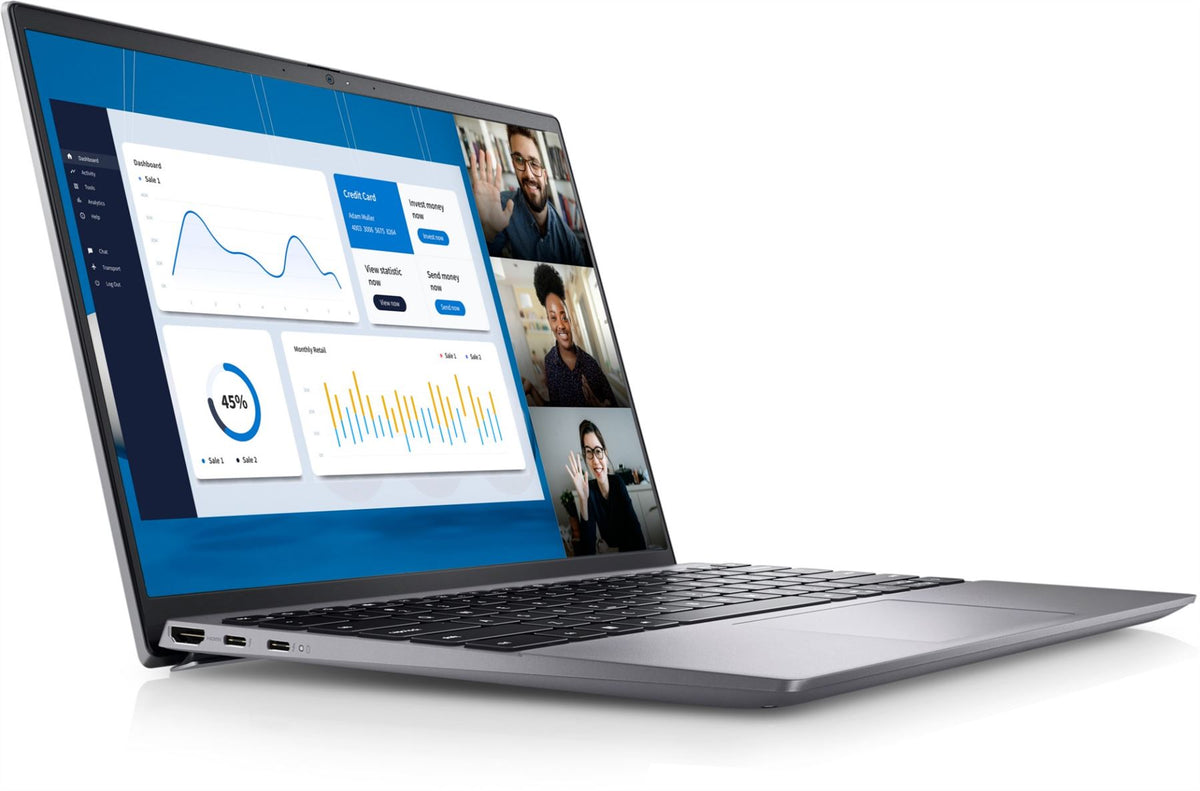 DELL Vostro 5320 i5-1240P Notebook 33.8 cm (13.3") Full HD+ Intel Core i5 8 GB LPDDR5-SDRAM 256 GB SSD Wi-Fi 6E (802.11ax) Windows 10 Pro Gr