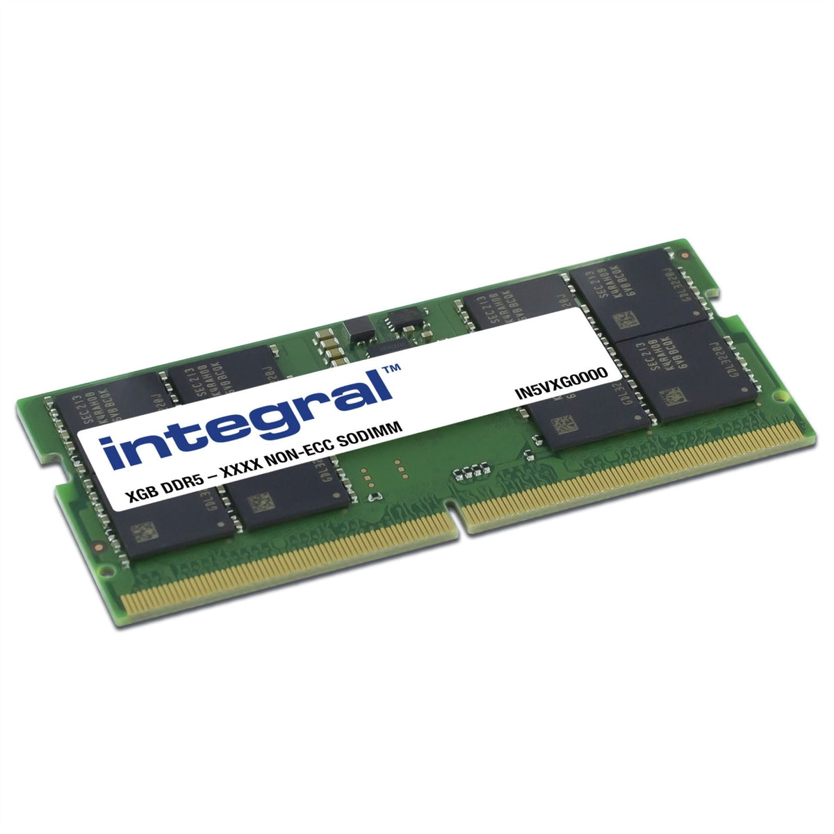 Integral 8GB LAPTOP RAM MODULE DDR5 4800MT/s PC5-38400 UNBUFFERED NON-ECC SODIMM 1.1V 1GX16 CL40