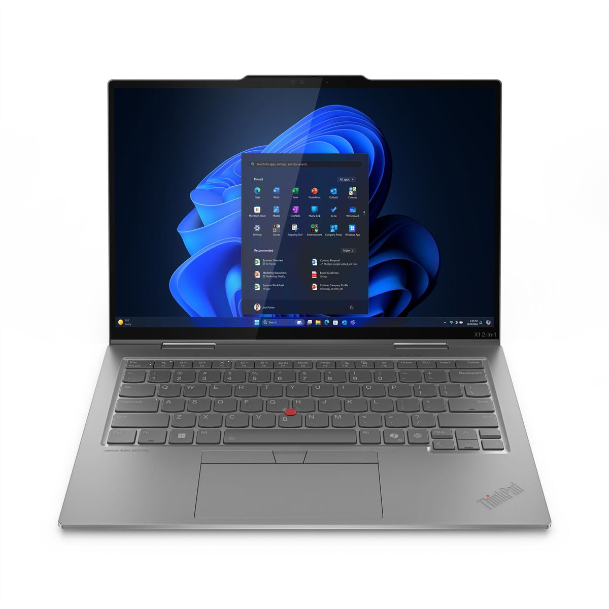 Lenovo ThinkPad X1 2-in-1 Gen 10 Intel Core Ultra 7 258V Hybrid (2-in-1) 35.6 cm (14") Touchscreen 2.8K 32 GB LPDDR5x-SDRAM 1 TB SSD Wi-Fi 7 (802.11be) Windows 11 Pro English Grey
