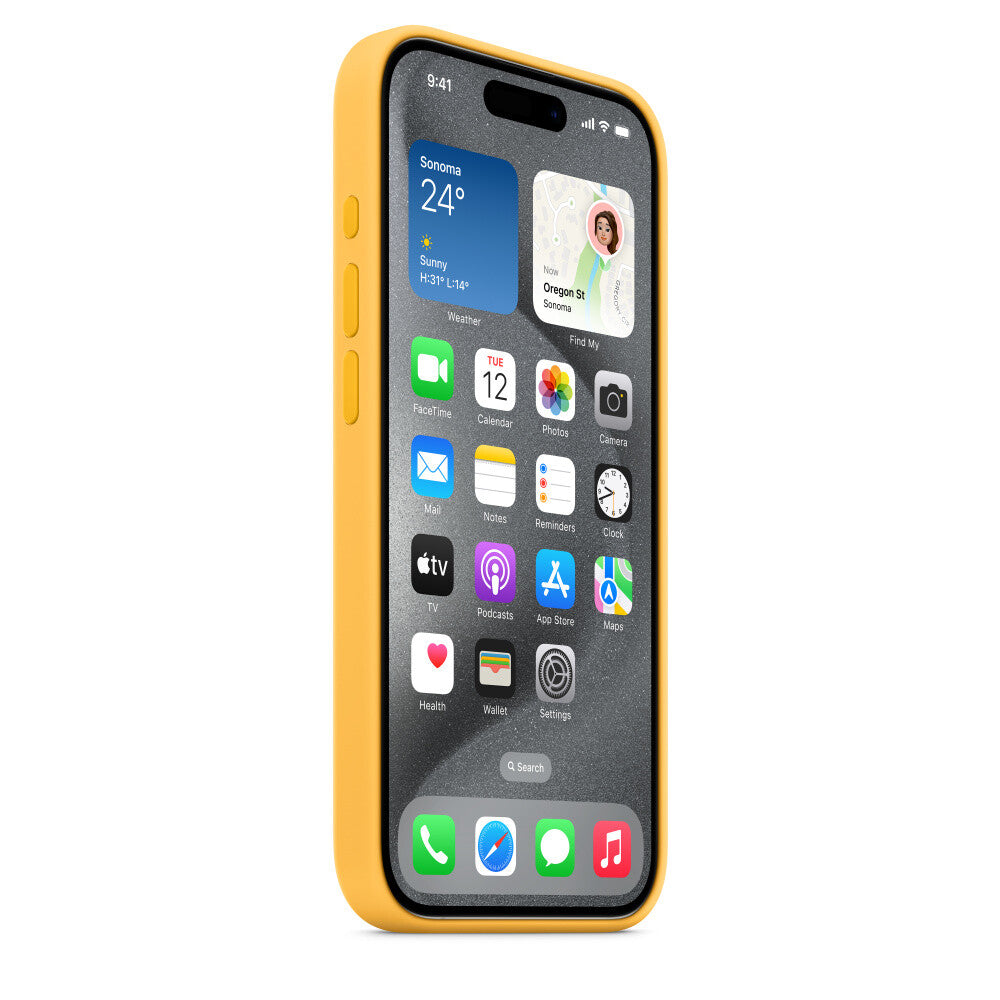 Apple MWNK3ZM/A - Silicone Case with MagSafe for iPhone 15 Pro in Sunshine