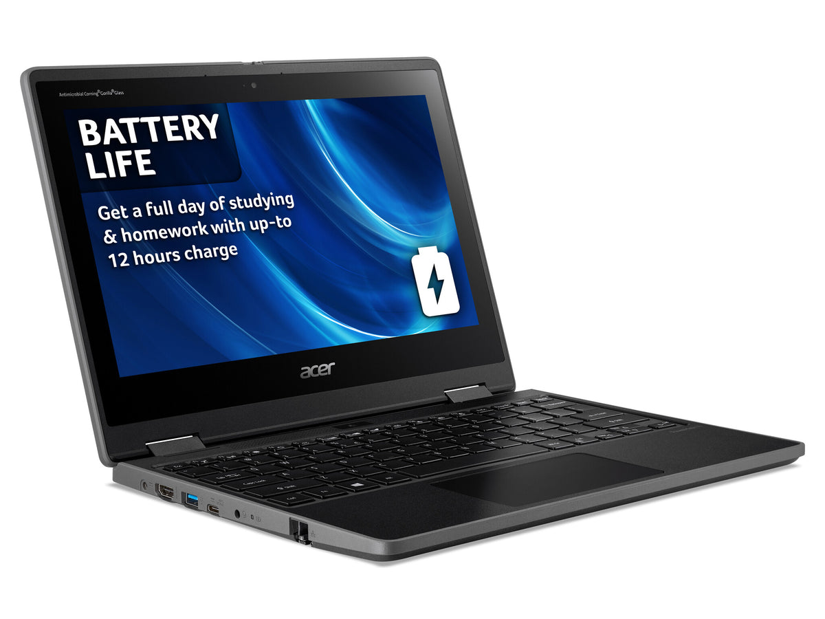 Acer TravelMate Spin B3 B311R-32 Hybrid (2-in-1) - 29.5 cm (11.6") - Intel® Celeron® N5100 - 4 GB RAM - 64GB eMMC - Windows 11 SE - Black