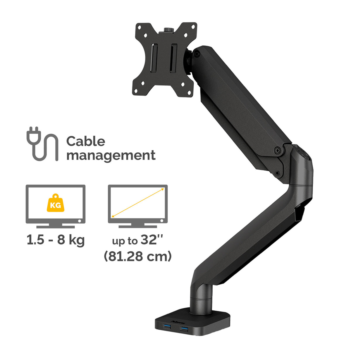 Fellowes Platinum Series 8043301 - Desk monitor mount for upto 81.3 cm (32")