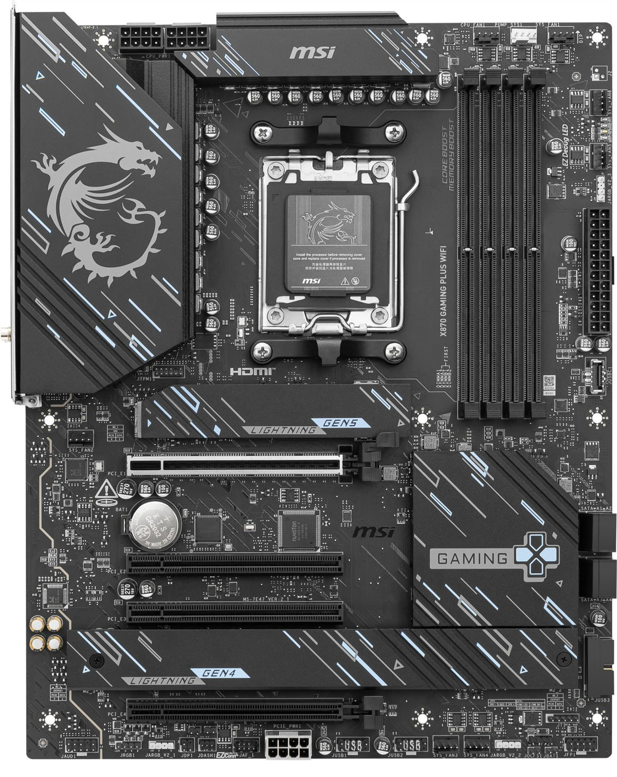 MSI X870 GAMING PLUS WIFI ATX motherboard - AMD X870 Socket AM5