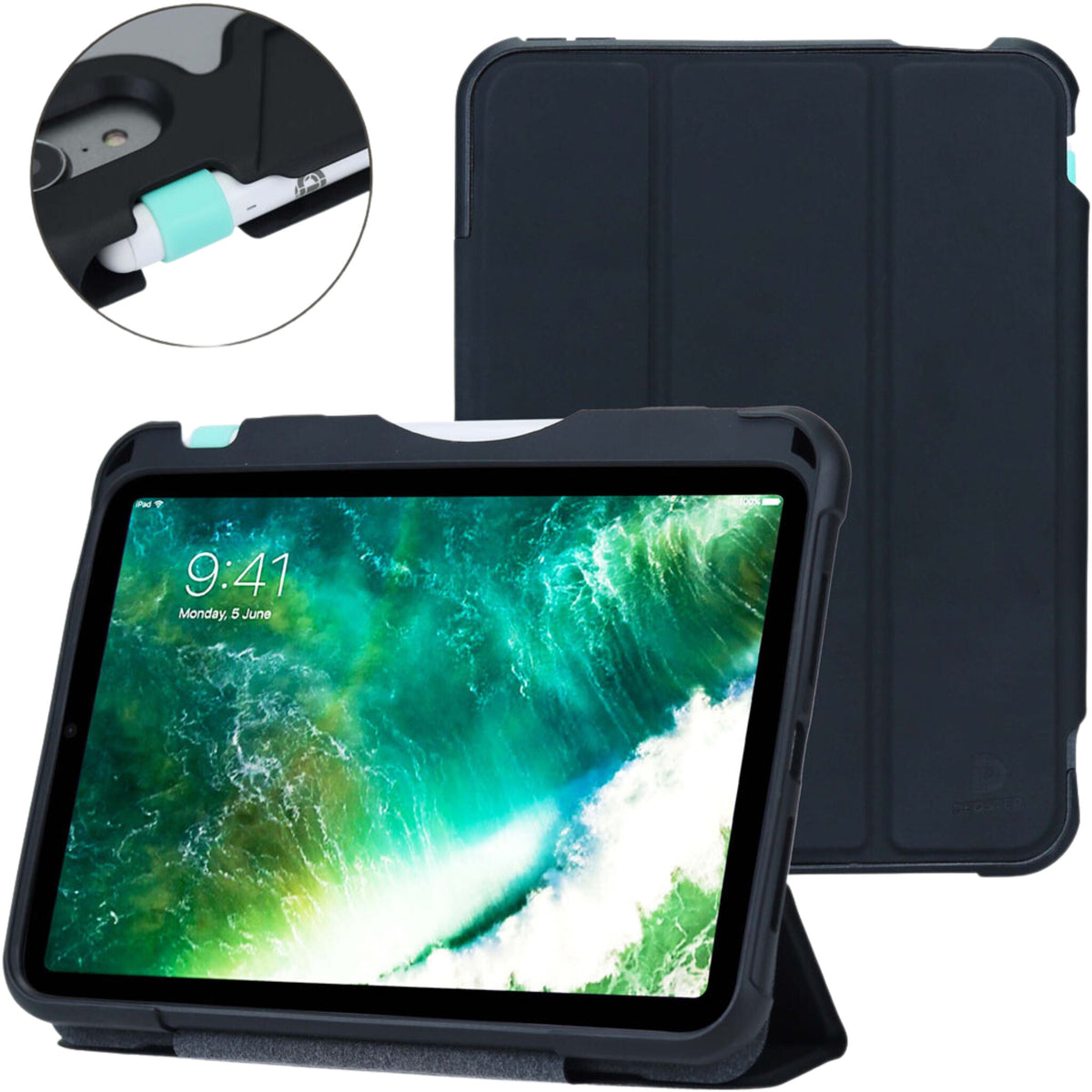 DEQSTER Rugged Case #RQ1 (2021) for 8.3&quot; iPad mini in Black