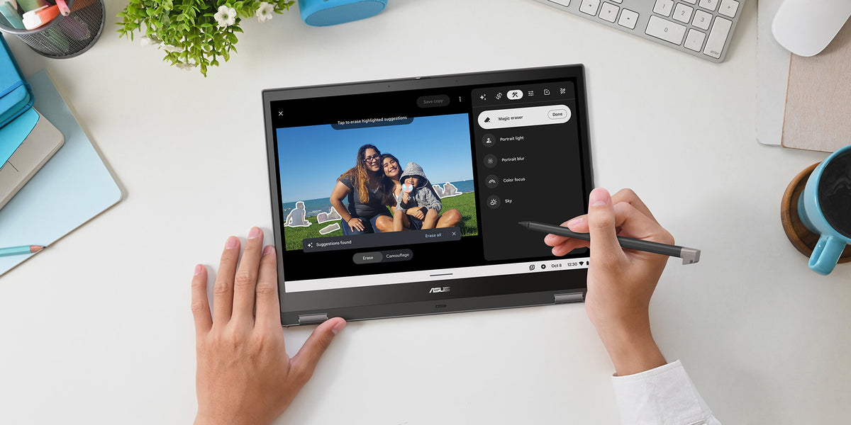 ASUS Chromebook CM34 - 35.6 cm (14&quot;) - Touchscreen - AMD Ryzen™ 5 7520C - 8 GB LPDDR5-SDRAM - 256 GB SSD - Wi-Fi 6 - ChromeOS - Grey