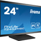 iiyama ProLite T2452MSC-B1 - 60.5 cm (23.8") - 1920 x 1080 pixels FHD LCD Touchscreen Monitor