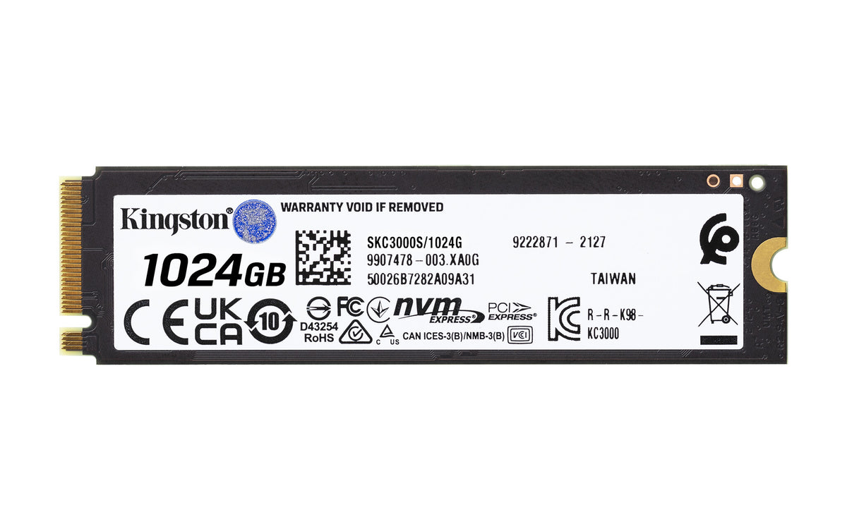 Kingston Technology KC3000 - 2280 NVMe M.2 SSD - 1.24 TB