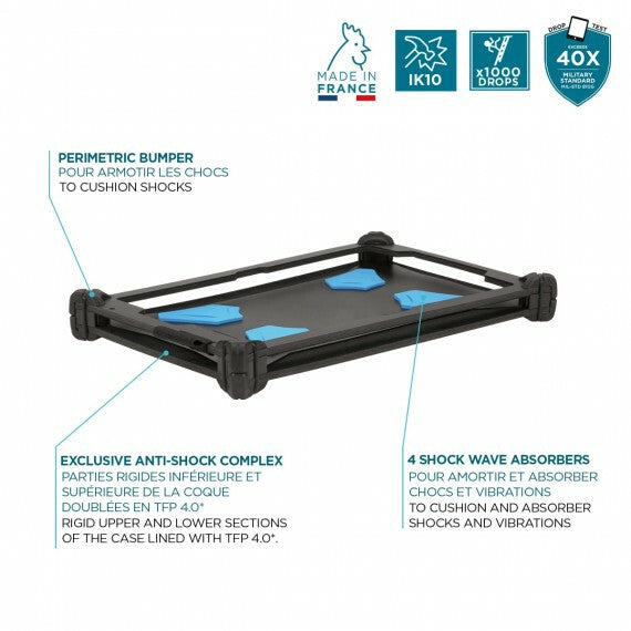 Mobilis Rugged protective case for Galaxy Tab A9 in Black