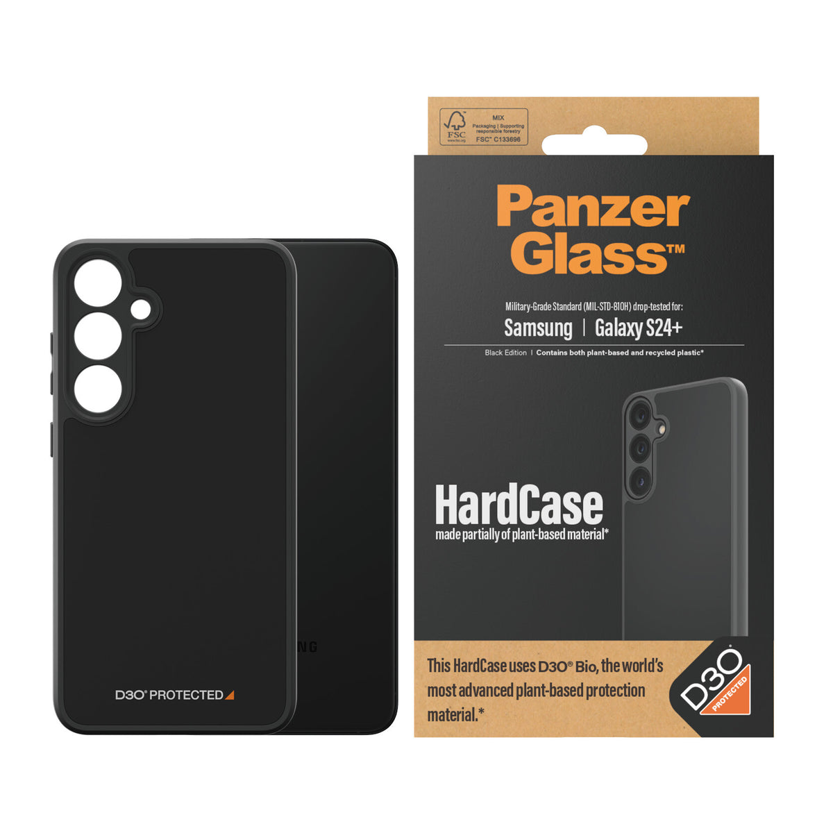 PanzerGlass ® HardCase with D3O® for Galaxy S24 Plus in Black