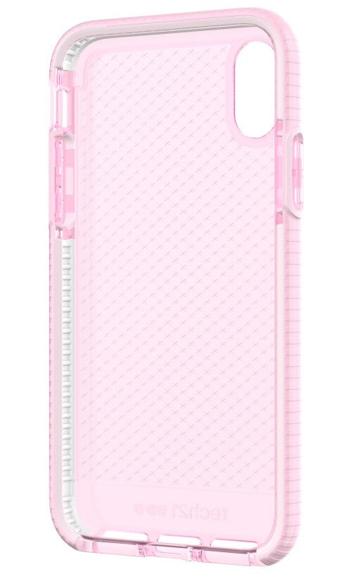 Tech21 Evo Check mobile phone case for iPhone X in Clear Pink