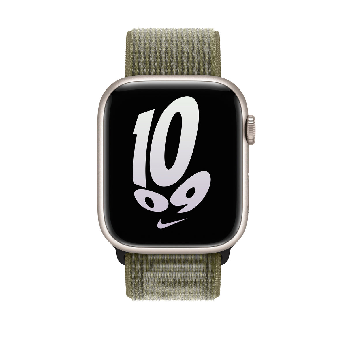 Apple MPJ23ZM/A - 45mm Sequoia/Pure Platinum Nike Sport Loop