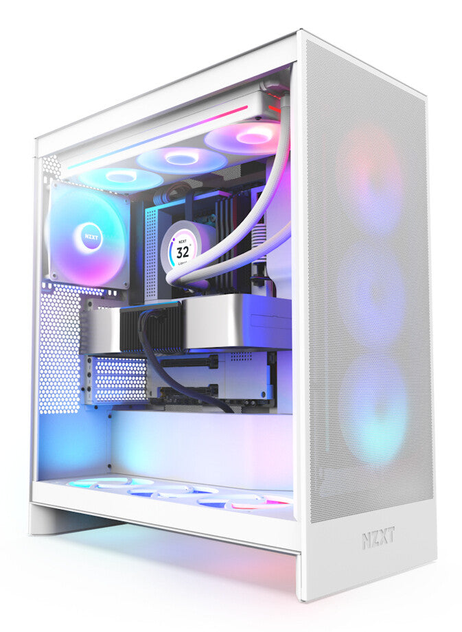 NZXT H7 Flow RGB (2024) - ATX Mid Tower Case in White