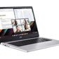 Acer Chromebook 314 - 35.6 cm (14") - Touchscreen - Intel® Pentium® Silver - 8 GB LPDDR4x-SDRAM - 128 GB SSD - Wi-Fi 5 - ChromeOS - Silver