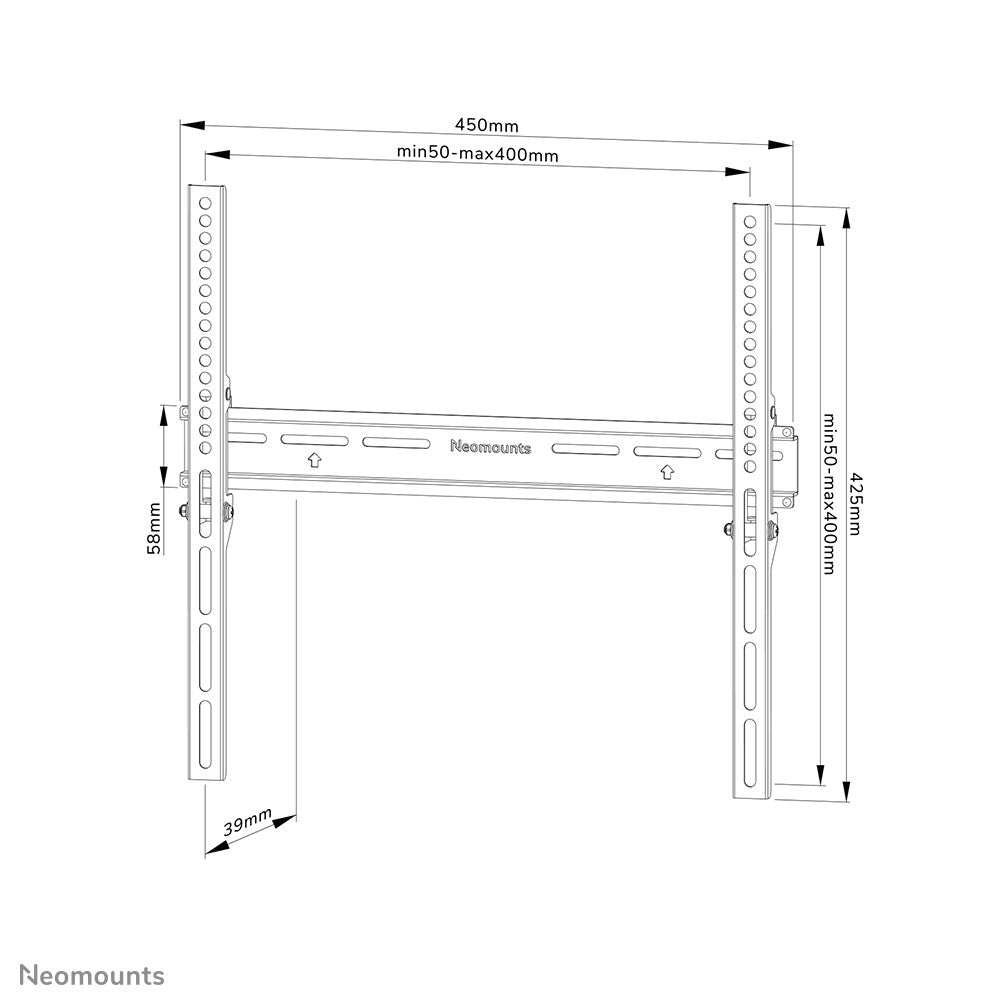 Neomounts WL30-350BL14 - TV wall mount for 81.3 cm (32") to 165.1 cm (65")