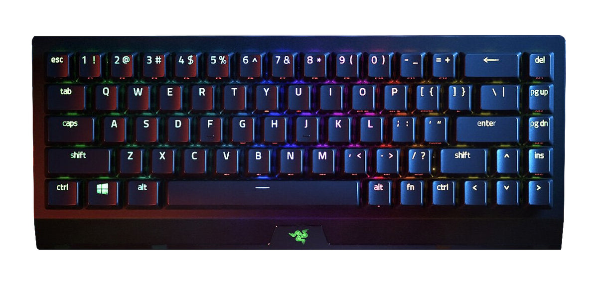 Razer BlackWidow V3 Mini HyperSpeed - USB Wired + RF Wireless + Bluetooth RGB Mechanical Keyboard in Black (QWERTY UK)