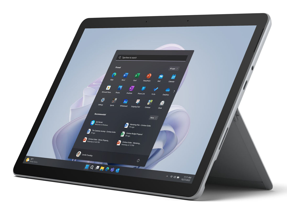 Microsoft Surface Go 4 Intel® N 128 GB 26.7 cm (10.5") 8 GB Wi-Fi 6 (802.11ax) Windows 11 Pro Platinum