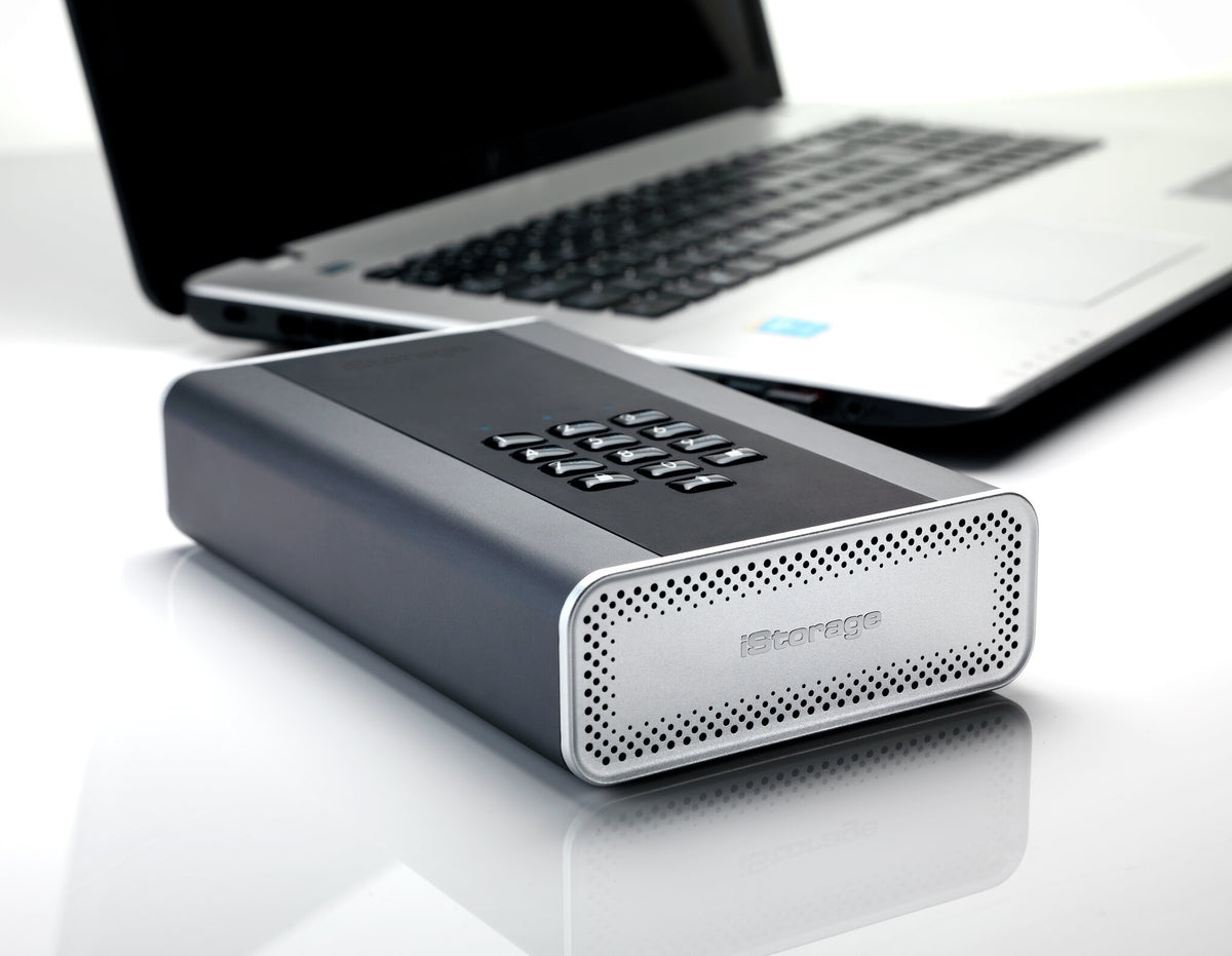 iStorage diskAshur DT2 - Secure Encrypted Desktop Hard Drive in Black - Password Protected - 10 TB