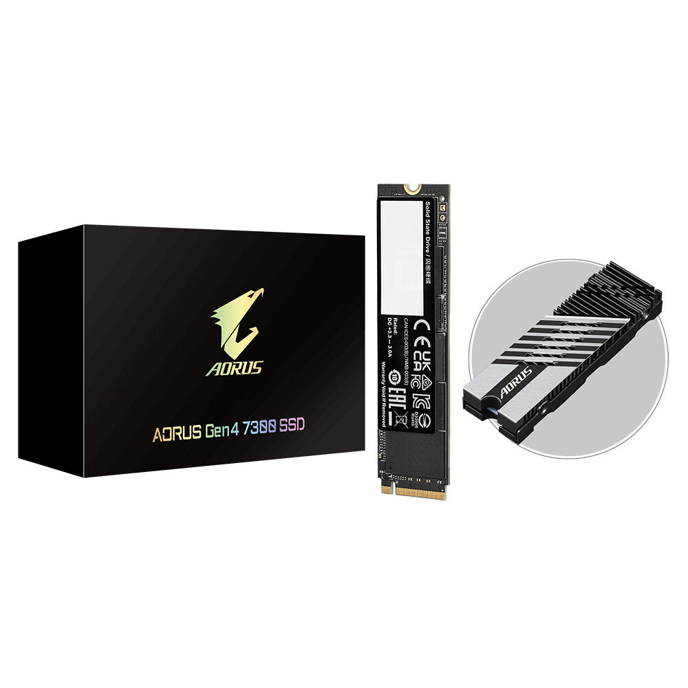 Gigabyte AORUS Gen4 7300 - PCI Express 4.0 3D TLC NAND NVMe M.2 SSD - 1 TB
