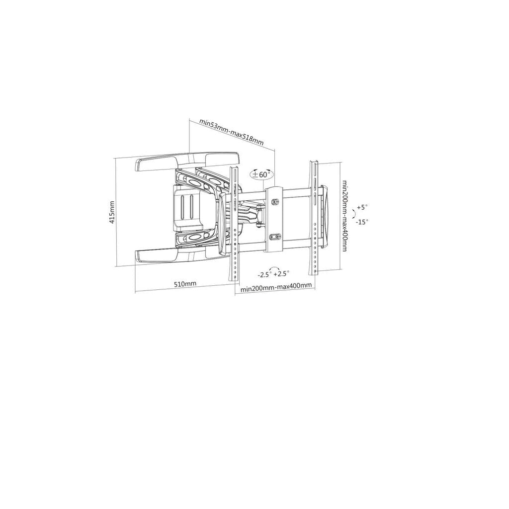 Manhattan 461306 -  Wall TV mount for 81.3 cm (32") to 139.7 cm (55")