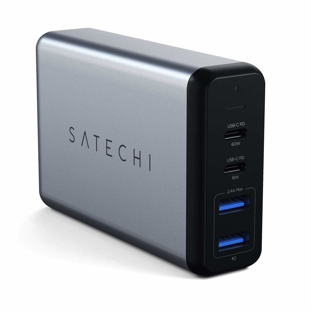 Satechi ST-MC2TCAM-UK mobile device charger Universal Grey AC Fast charging Indoor