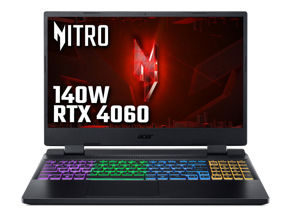 Acer Nitro 5 AN515-58 Laptop - 39.6 cm (15.6&quot;) - Intel® Core™ i7-12650H - 16 GB DDR5-SDRAM - 1TB SSD - NVIDIA GeForce RTX 4060 - Wi-Fi 6 - Windows 11 Home - Black